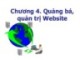 Bài giảng Thiết kế và triển khai website: Chương 4 - GV. Bùi Quang Trường