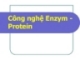 Bài giảng Công nghệ Enzym - Protein