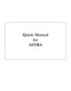 Quick manual for ASTRA