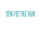 Bài giảng Tiếng Việt thực hành - Chữa câu