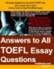 Ebook Answer to all TOEFL essay questions