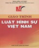 Giáo trình Luật Hình sự Việt Nam: Phần 2 - PGS.TS. Nguyễn Văn Huyên