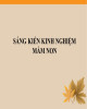 Sáng kiến kinh nghiệm Mầm non: Một số biện pháp rèn thói quen vệ sinh hàng ngày cho trẻ 5-6 tuổi trong trường mầm non