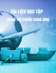 Tài liệu học tập Quản trị chuỗi cung ứng