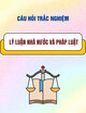Câu hỏi trắc nghiệm Lý luận nhà nước và pháp luật