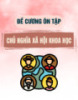Đề cương ôn tập môn học Chủ nghĩa xã hội khoa học