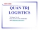 Môn học: Quản trị Logistics