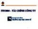 Bài giảng Tài chính công ty - Chương 1: Tổng quan về tài chính công ty